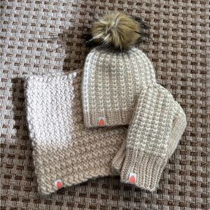sh*t that I knit beanie, mittens and cowl matching set